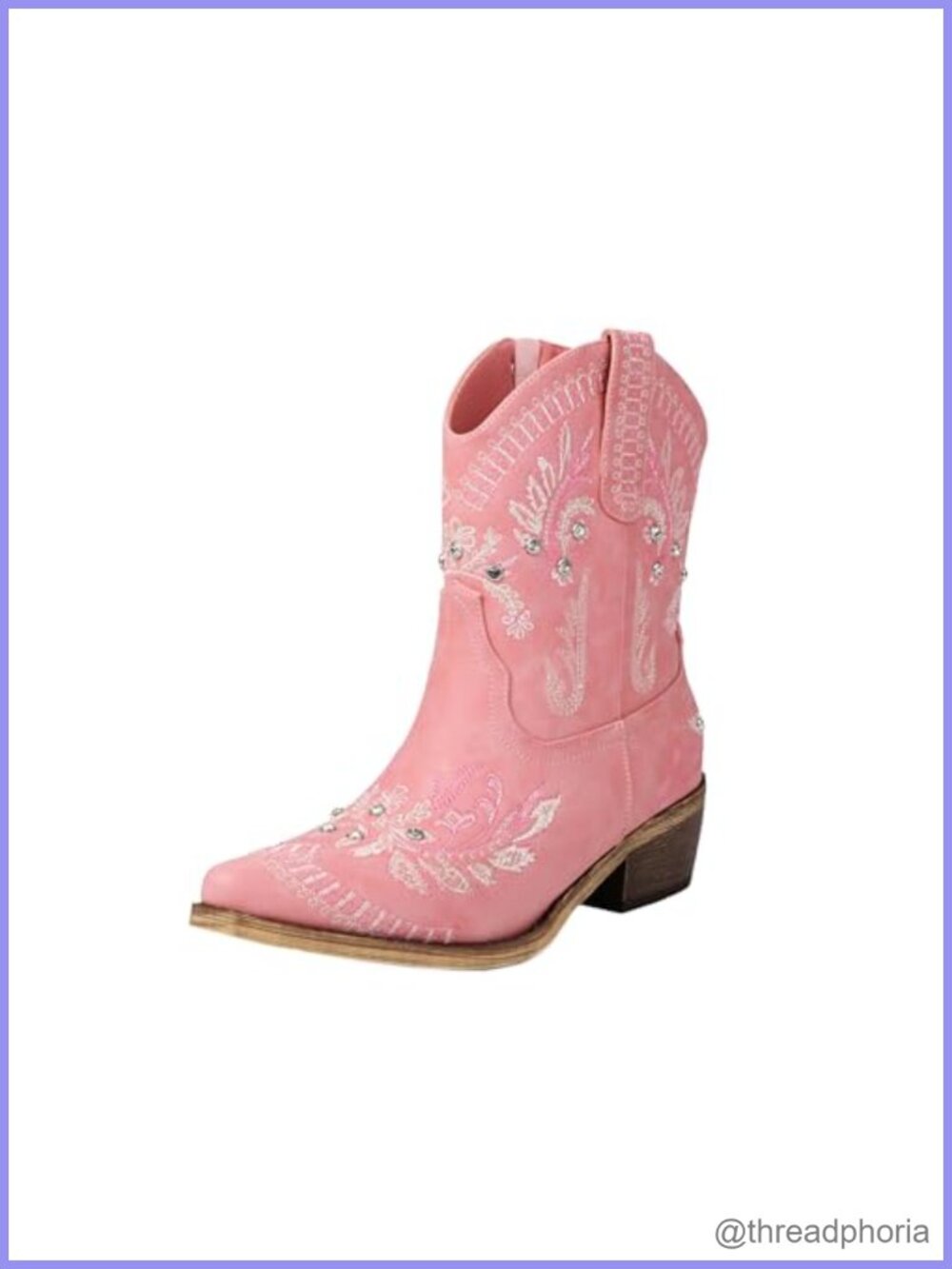 Western Ankle Booties Pointed Toe Cowgirl Boots PU Leather Fringe Tassel
